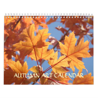 CALENDAR  AUTUMN Calendars FALL ART Leaves