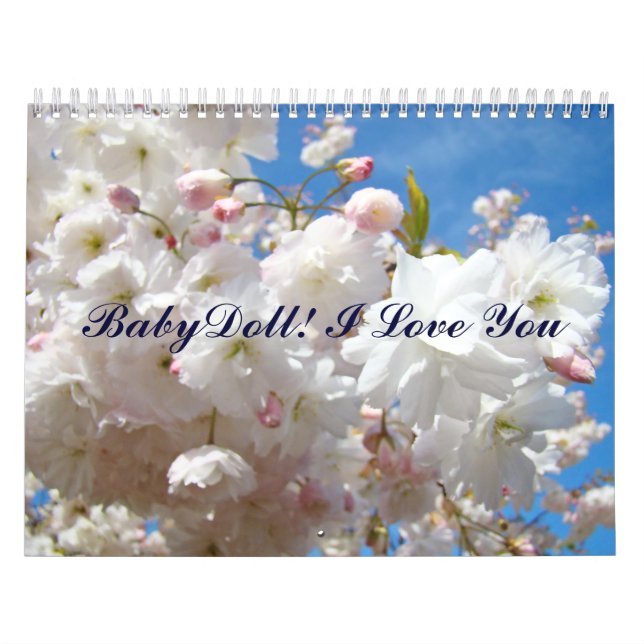 Calendar Baby Doll! I Love You Calendar Flowers (Cover)
