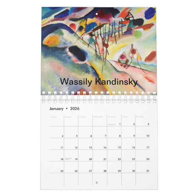 Calendar by 2025 (Jan 2026)