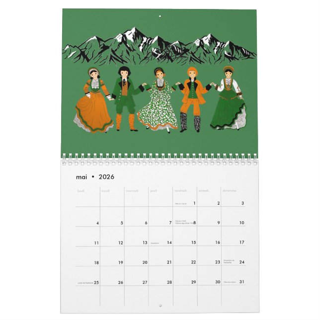 Calendar, CORSICA, France Calendar (May 2026)