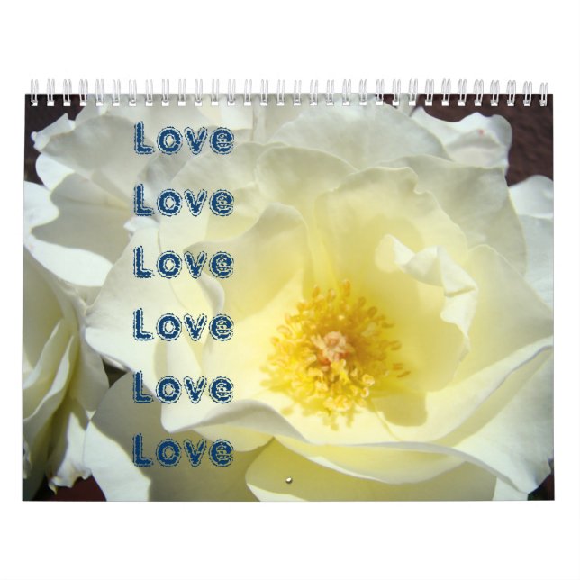 Calendar custom Rose Flowers Love Love Love (Cover)