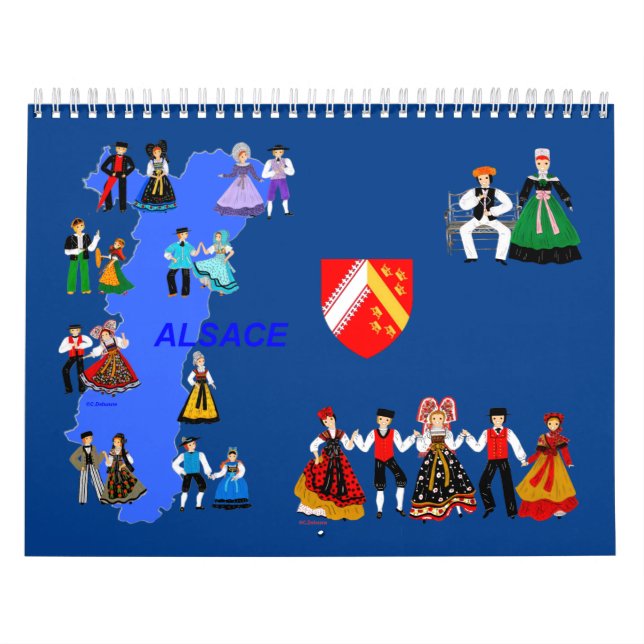 Calendar, Folklore of Alsace, France Calendar (Cover)