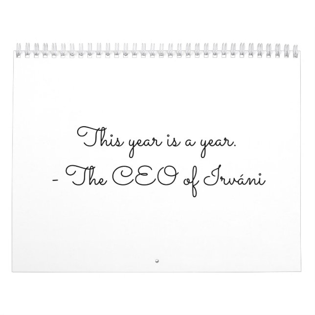 Calendar for the year. (Cover)