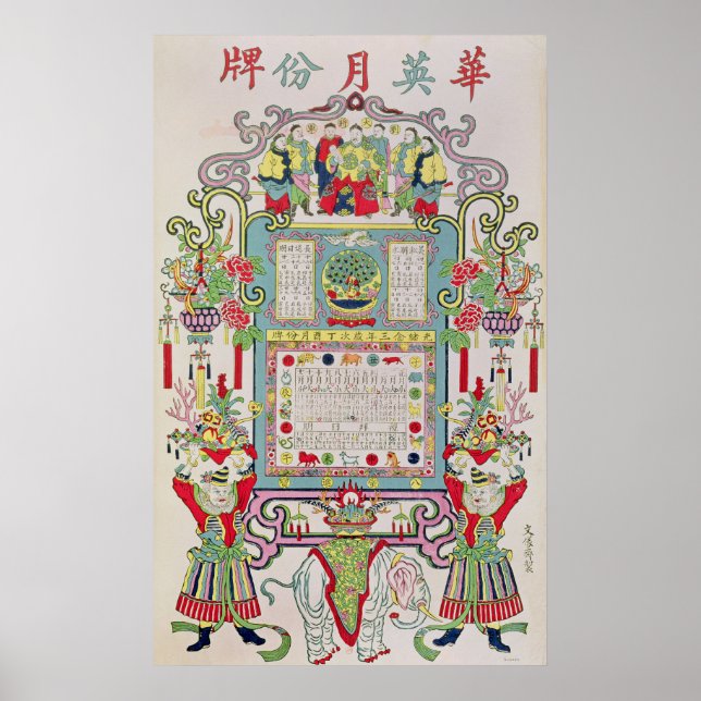 Calendar for Year 23 of the Reign of Emperor Poster (Front)