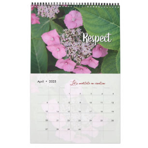 Calendar God photo meditation garden: words