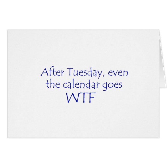 Calendar goes wtf (Front Horizontal)