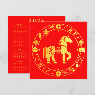 Calendar Gold Chinese new year 2026