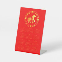 Calendar Gold Chinese new year 2026