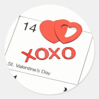 Calendar Hearts Stickers