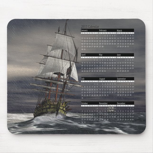 Calendar-Inclement Weather Mouse Mat (Front)