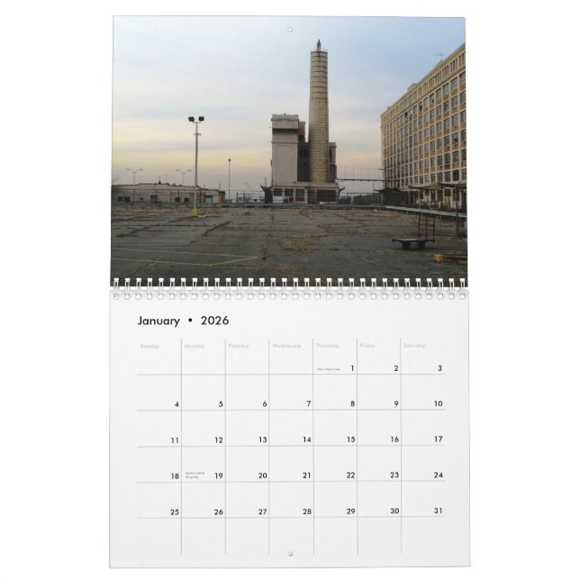Calendar: Industrial Brooklyn Calendar (Jan 2026)