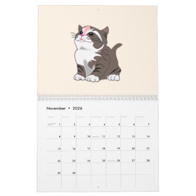 Calendar "Kids" - Cute (Nov 2026)
