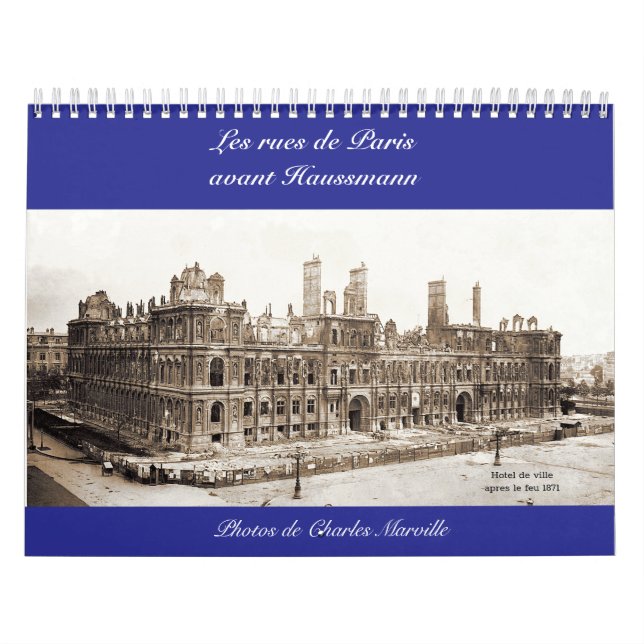 Calendar Les rues de paris avant 1870 (Cover)