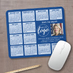 Calendar - logo, photo business mouse mat<br><div class="desc">A logo and photo collage with a 2024 calendar and room to add a few lines of text. A fun item for the New Year to use as a company giveaway. You can change colours when you click on the customise area.</div>