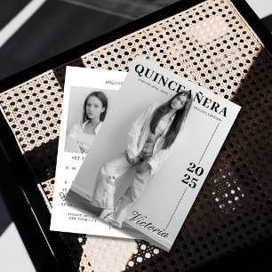 Calendar magazine quinceañera save the date invitation