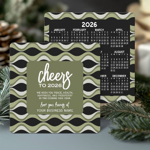 Calendar - MCM Olive Green Black - Business Holiday Card
