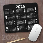 Calendar - modern black and white simple mouse mat<br><div class="desc">A calendar printed on a mousepad combines practicality with convenience, transforming a workspace essential into a time-management tool. This innovative design features a full-year or monthly calendar layout integrated into the mousepad’s surface, allowing users to track dates without cluttering their desk with an additional calendar. Made from durable, smooth materials,...</div>