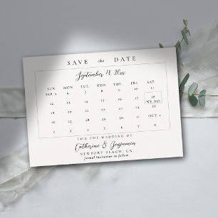 Calendar Modern Simple Calligraphy Elegant Wedding Save The Date