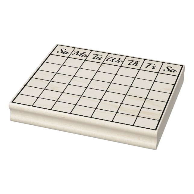 Calendar Month Customisable Check Board (Improved) Rubber Stamp (Stamp)