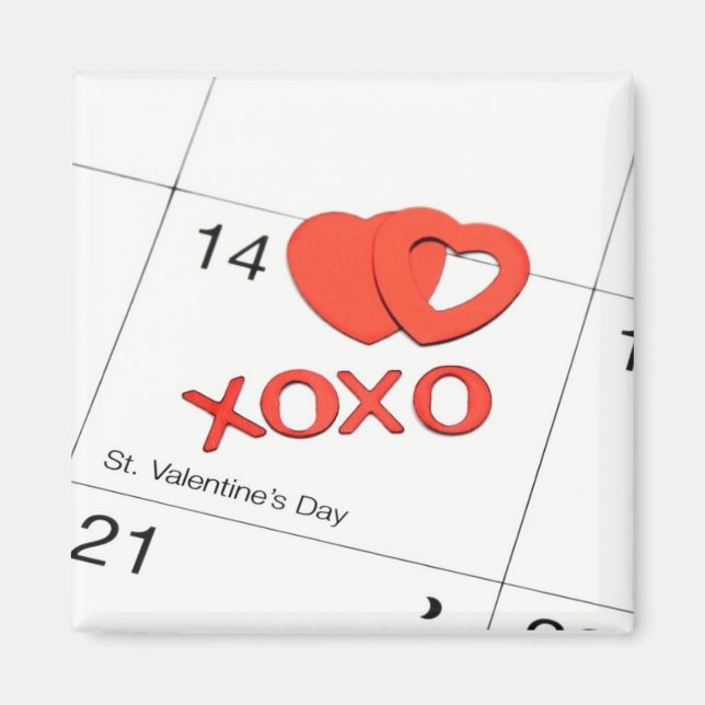 Calendar of Hearts Magnet (Front)