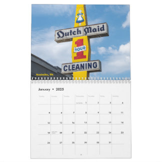 Calendar of vintage signs from across America