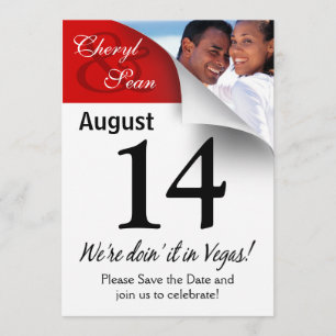 Calendar Page Save the Date Las Vegas Photo