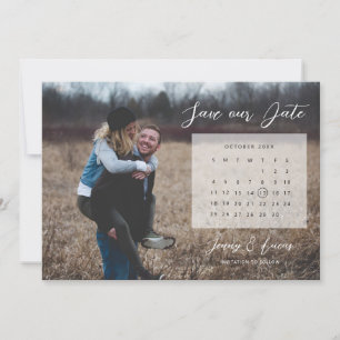 Calendar photo Save the Date Invitation