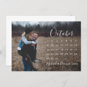 Calendar photo script save the date invitation