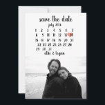 Calendar Save the Date<br><div class="desc">This simple,   wedding save the date template features a clean,  modern design. Customise it with your information and make it uniquely yours! I offer this design as a postcard. 

To move the heart,  click personalise > scroll down > click "customise further".</div>