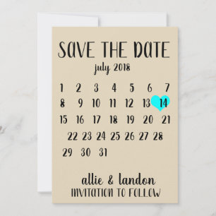 Calendar Save the Date