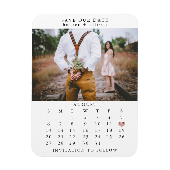 Calendar Save the Date Magnet (Vertical)