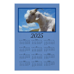 Calendar - Sheep on Hill Poster