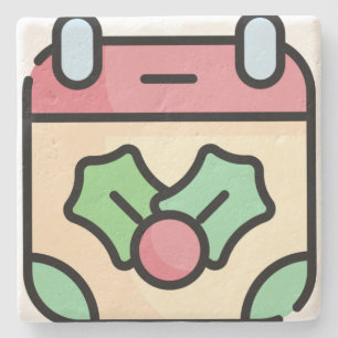 calendar stone coaster
