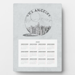 Calendar Travel City Full Year 2020 Plaque