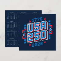 Calendar USA 250 – 1776 to 2026 Pixel Art