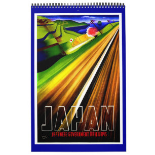 Calendar Vintage Travel Posters Plain