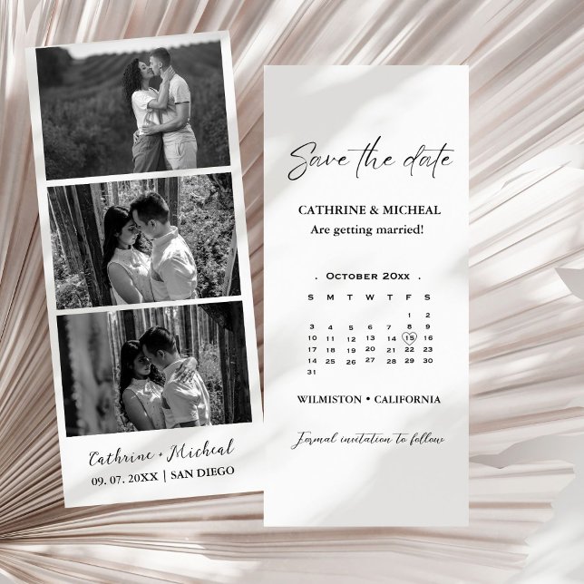Calendar Wedding Photo booth strip frame  Save T The Date (Creator Uploaded)