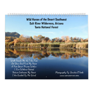 Calendar, wild horses, salt river, Arizona Calendar