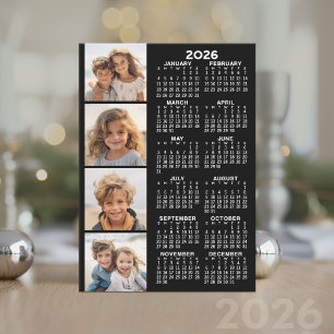 Calendar with 4 Photo Collage on Card