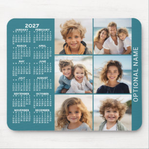 Calendar with 6 Photo Collage Mouse Mat