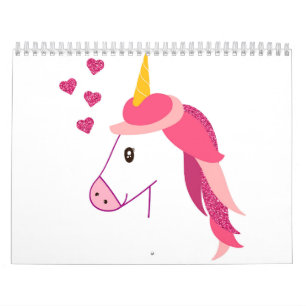 Calendar with a unicorn for a girl.
