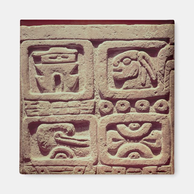 Calendar with four glyphs, Toltec Magnet (Front)