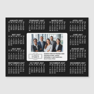 Calendar with logo Contact Information Magnet