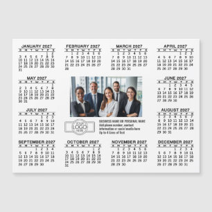 Calendar with logo Contact Information Magnet