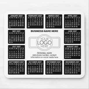 Calendar with logo Contact Information Magnet Mouse Mat
