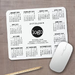 Calendar with logo Contact Information Magnet Mouse Mat<br><div class="desc">Add a logo with a 2024 calendar and room to add a few lines of text. A fun item for the New Year to use as a company giveaway. You can change colours in the advanced design area.</div>