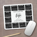 Calendar with logo Contact Information Magnet Mouse Mat<br><div class="desc">Add a logo with a 2024 calendar and room to add a few lines of text. A fun item for the New Year to use as a company giveaway. You can change colours in the advanced design area.</div>