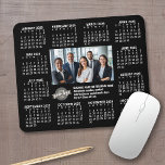 Calendar with logo Contact Information Magnet Mouse Mat<br><div class="desc">A logo and photo collage with a calendar and room to add a few lines of text. A fun item for the New Year to use as a company giveaway. Add 1 group office photo to this design.</div>