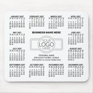 Calendar with logo Contact Information Magnet Mouse Mat