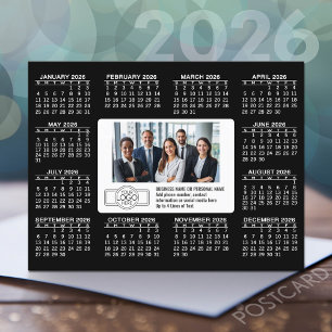 Calendar with logo Contact Information Postcard